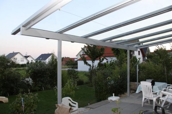 Terrassendach mit schmalen Profilen massgefertigt 70173 Stuttgart